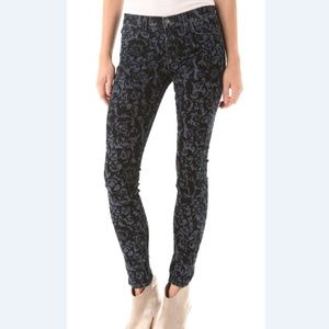 J Brand Mid Rise Velvet Brocade Jeans Size 27